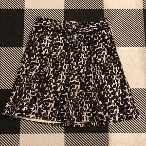 Ann Taylor a lone skirt black brown side zip